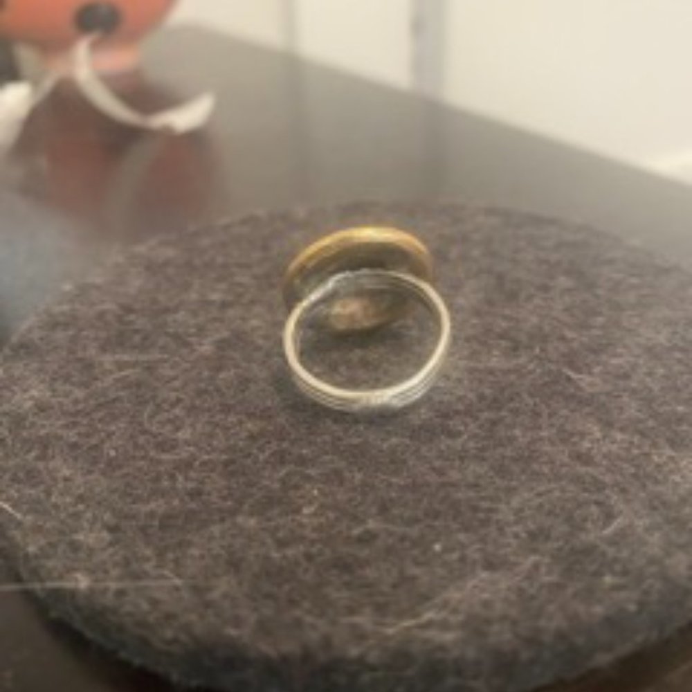 Turquoise Statement Ring Gold Plated - image 4